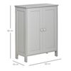 Armario De Baño De Melamina De Madera Homcom 60x30x80 Cm-gris