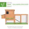 Gallinero De Madera De Abeto Metal 190x81x103 Cm-pawhut.natural