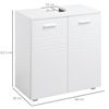 Mueble Para Debajo Del Lavabo De Melamina Homcom 60x30x62,5 Cm-blanco