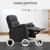 Sillón Reclinable De Mdf Acero Pu Espuma Homcom 75x92x99 Cm-marrón