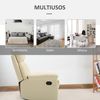 Sillón Reclinable De Acero Mdf Pu Espuma Homcom 80x97x107 Cm-blanco