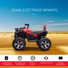 Quad Eléctrico Niños +3 Años 12v Con Faros Música Rojo Homcom