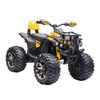 Quad Eléctrico Niños +3 Años 12v Con Faros Música Amarillo Homcom