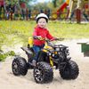 Quad Eléctrico Niños +3 Años 12v Con Faros Música Amarillo Homcom