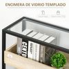 Mesa Consola De Aceco Vidrio Templado Homcom 108x28x85 Cm-negro