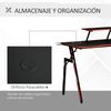 Mesa Gaming De Mdf Acero Homcom 120x60x94,5 Cm-negro