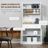 Armario Alacena De Cocina De Melamina Homcom 80x40x180 Cm-blanco