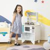 Cocina De Juguete Madera Niños +3 Años Con Accesorios Blanco Homcom