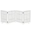 Barrera Seguridad Perros De Madera Acero 264x35,5x77 Cm-pawhut.blanco