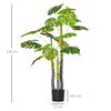 Planta Artificial Monstera De Pe Cemento Homcom Ø17x120 Cm-verde