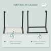 Hamaca Pared Gatos De Texteline Acero 42,5x54x34cm-pawhut.negro Beige