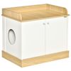 Mueble Arenero Gatos De Melamina De Madera 75x53x67cm- Pawhut.blanco