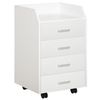 Cajonerade Mdf Melamina Madera Vinsetto 40x36x65cm-blanco