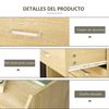 Cajonerade Mdf Melamina Madera Vinsetto 40x36x65cm-natural