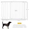 Barrera De Seguridad De Perros De Abs Acero 75-115x76cm-pawhut.blanco