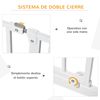 Barrera De Seguridad De Perros De Abs Acero 75-115x76cm-pawhut.blanco