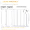 Barrera De Seguridad De Perros De Abs Acero 75-115x76cm-pawhut.blanco