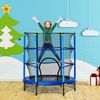 Trampolín Para Niños De +3 Años Con Red De Seguridad Azul Homcom