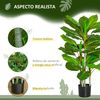 Árbol Perenne Artificial De Pe Cemento Acero Homcom Ø15x95 Cm-verde