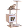 Árbol Rascador Para Gatos De Mdf Sisal 71,5x49,5x120cm-pawhut.natural