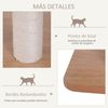 Árbol Rascador Para Gatos De Mdf Sisal 71,5x49,5x120cm-pawhut.natural