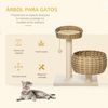 Árbol Para Gatos De Aglomerado Sisal Felpa Pe 54x40x70cm-pawhut.beige