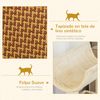 Rascador Gatos De Aglomerado Felpa Sisal Lino 60x30x76cm-pawhut.beige