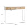 Mesa Consola De Melamina De Madera Metal Homcom 100x30x75 Cm-blanco