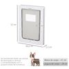 Puerta Para Perros Y Gatos De Abs Pc 38,6x52x5,5 Cm-pawhut.blanco