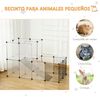 Valla Animales Pequeños De Resina Acero 140x70x90cm-pawhut.multicolor