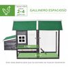 Gallinero Exterior De Madera De Abeto Metal 170x81x110 Cm-pawhut.gris