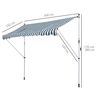 Toldo Manual De Metal Poliéster 300x150x280 Cm-outsunny. Verde