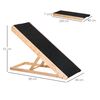 Rampa Plegable Perros De Pino Poliéster 90x40x61 Cm-pawhut.natural