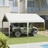 Carpa Garaje Para Coche De Metal Pe 4x4x2,8 M-outsunny.blanco