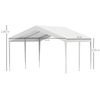 Carpa Garaje Para Coche De Metal Pe 4x4x2,8 M-outsunny.blanco