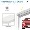 Carpa Garaje Para Coche De Metal Pe 4x4x2,8 M-outsunny.blanco