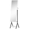 Espejo Joyero De Pie De Metal Mdf Vidrio Homcom 47x36x157 Cm-blanco