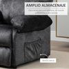 Sillón Reclinable De Espuma Metal Poliéster Homcom 88x91x108 Cm-negro