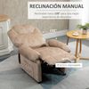 Sillón Reclinable De Espuma Metal Poliéster Homcom 88x91x108 Cm-beige