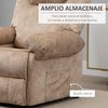 Sillón Reclinable De Espuma Metal Poliéster Homcom 88x91x108 Cm-beige