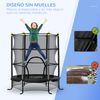 Cama Elástica Infantil Con Superficie De Salto Ø110 Cm Negro Homcom