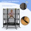 Cama Elástica Infantil Con Superficie De Salto Ø110 Cm Negro Homcom