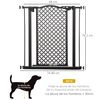 Barrera Seguridad Perros De Acero Plástico 74-80x76,2cm-pawhut.negro