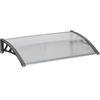 Marquesina De Pp Pc Aluminio 110x60x20 Cm-outsunny.transparente