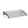 Marquesina De Pp Pc Aluminio 110x60x20 Cm-outsunny.transparente