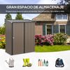 Caseta De Jardín 1,34 M² De Acero 161,5x94,5x196 Cm-outsunny.marrón