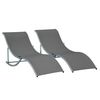 2 Tumbonas Plegable De Aluminio, Textilene 165x61x63cm-outsunny. Gris