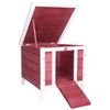 Conejera Exterior De Madera De Abeto 42x51x43 Cm-pawhut. Rojo