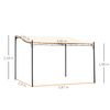 Pérgola De Jardín En Pared De Metal Poliéster 4x3x2 M-outsunny.crema