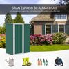 Caseta De Jardín Con Puerta De Acero 142x84x189 Cm-outsunny.verde